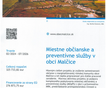 Miestne občianske a preventívne služby v obci Malčice
