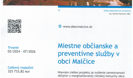 Miestne občianske a preventívne služby v obci Malčice 