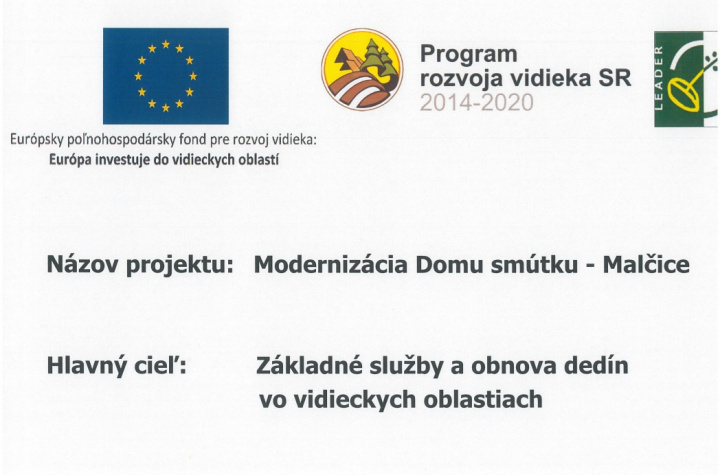 Modernizácia Domu smútku-Malčice