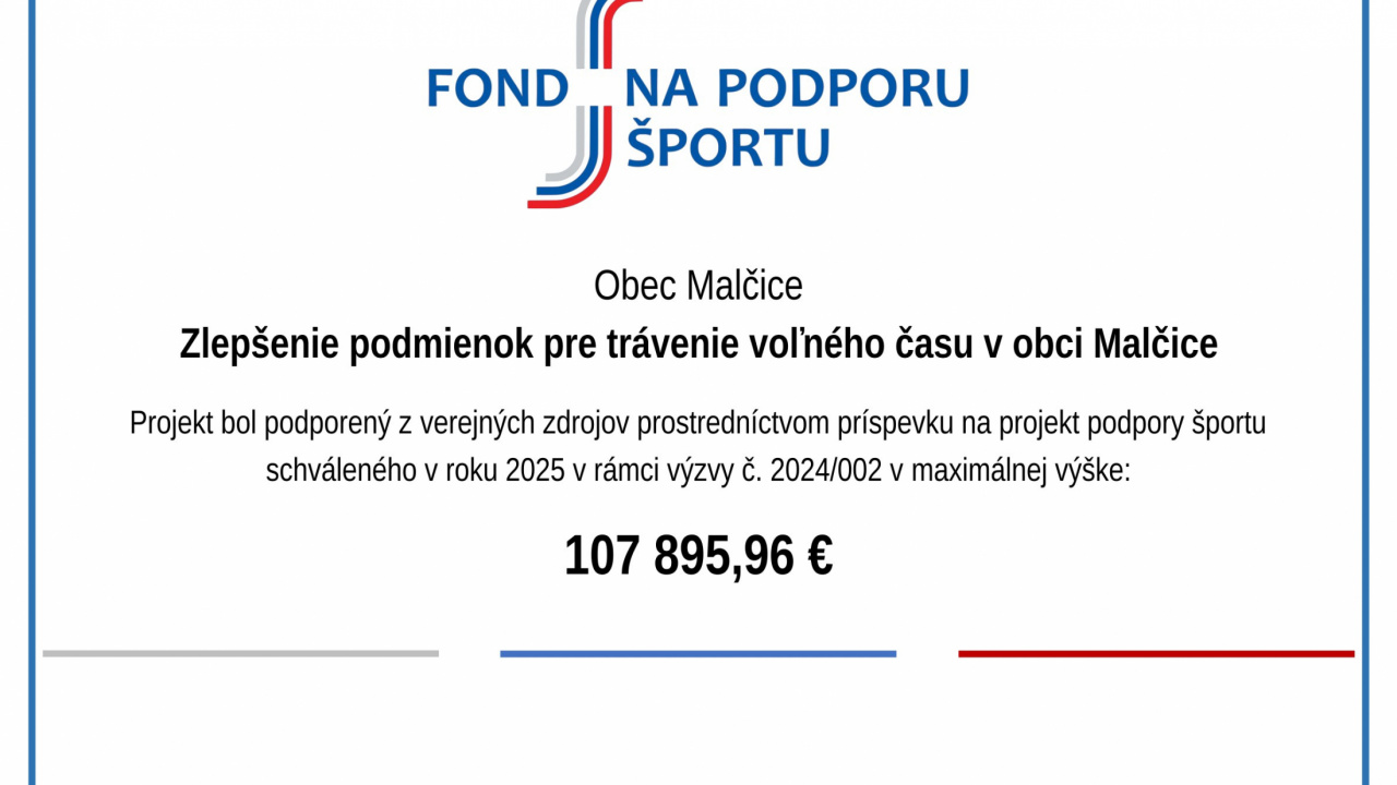 Fond na podporu športu Fond na podporu športu