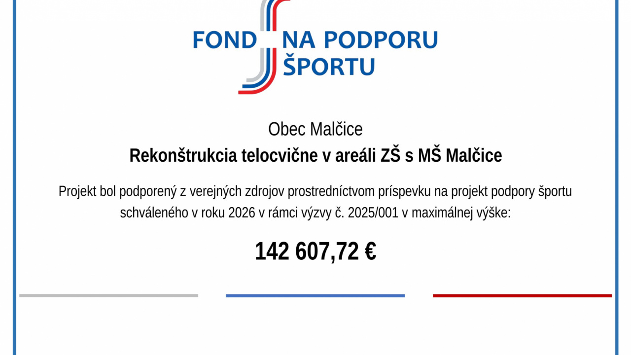 Fond na podporu športu-rekonštrukcia telocvične Fond na podporu športu-rekonštrukcia telocvične