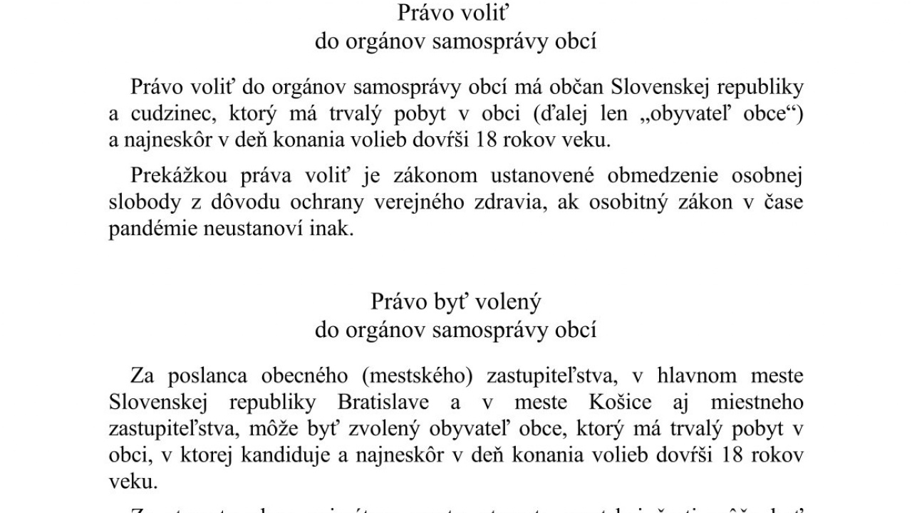 Vyhlásenie spojených volieb do samosprávnych krajov a samosprávy obci 2026 Vyhlásenie spojených volieb do samosprávnych krajov a samosprávy obci 2026
