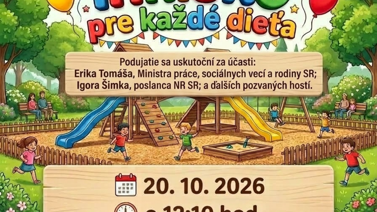 Slávnostné otvorenie nového detského ihriska 