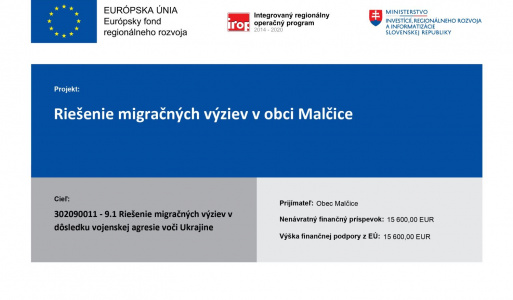 Riešenie migračných výziev v obci Malčice 
